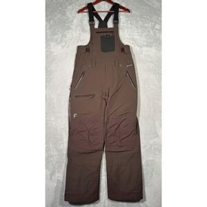 Flylow Bib Snow Pants Mens M Brown Waterproof Ski Shell Intuitive Baker